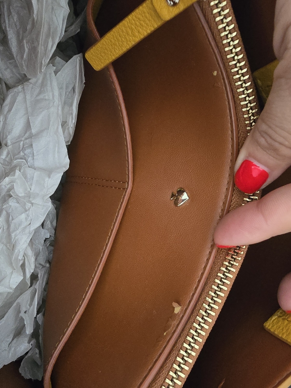 Kate Spade New York Hayes Street Leather Isobel in Saffron - Picture 9 of 14
